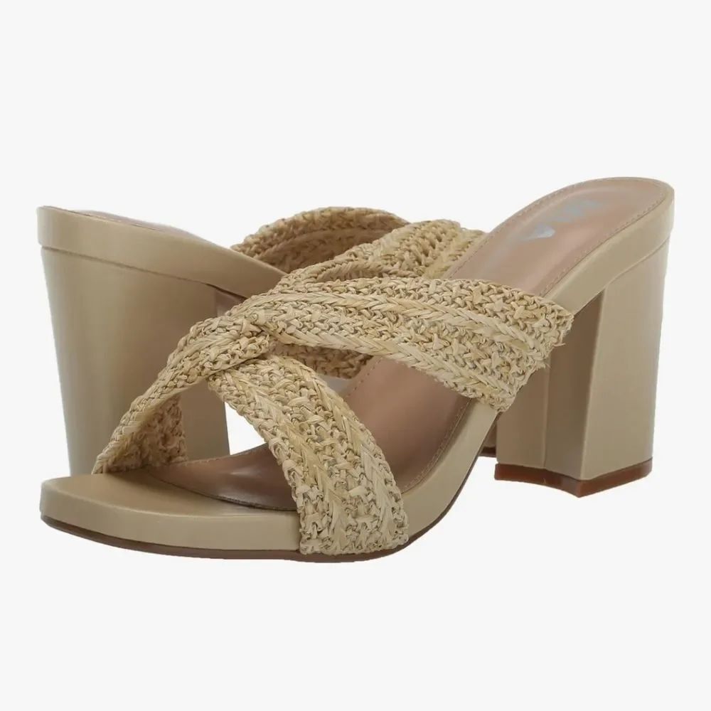 BRAND NEW MIA MAXINE RAFFIA WOMENS MULE HEEL
